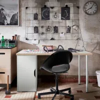 Офисный стол Ikea Lagkapten Alex 1 ДСП/ Antracit photo 7