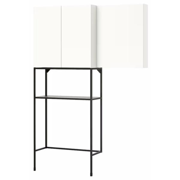 Шкаф пенал Ikea Enhet Напольная / ДСП / Белый - Антрацит photo 1 Шкаф пенал Ikea Enhet Напольная / ДСП / Белый - Антрацит photo 1