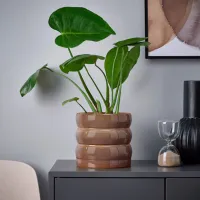 Ghiveci pentru flori Ikea Hasselbukett Brown / Ceramică / Pe pervaz photo 3