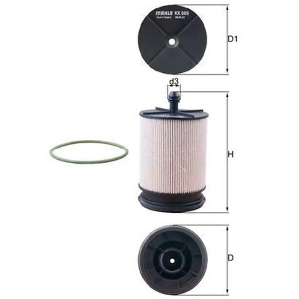Filtru combustibil Mahle KX 569D 15 mm photo 5