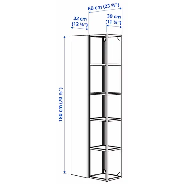 Шкаф пенал Ikea Enhet Напольная / ДСП / Белый - Светло серо зеленый photo 4 Шкаф пенал Ikea Enhet Напольная / ДСП / Белый - Светло серо зеленый photo 4