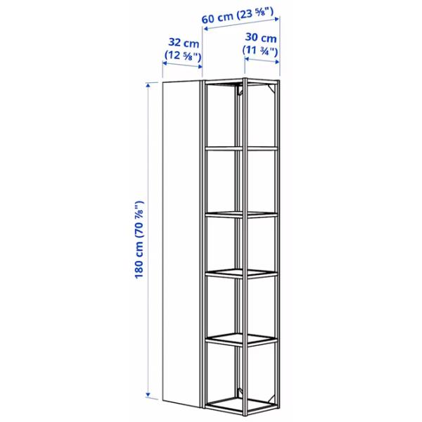 Шкаф пенал Ikea Enhet Напольная / ДСП / Белый - Светло серо зеленый photo 4 Шкаф пенал Ikea Enhet Напольная / ДСП / Белый - Светло серо зеленый photo 4