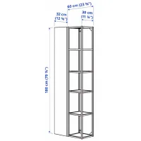 Dulap penal Ikea Enhet Pe podea / DSP / Alb - Verde suriu închis photo 4