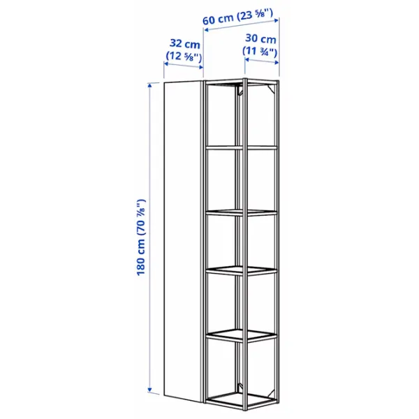 Шкаф пенал Ikea Enhet Напольная / ДСП / Белый - Дуб photo 4 Шкаф пенал Ikea Enhet Напольная / ДСП / Белый - Дуб photo 4