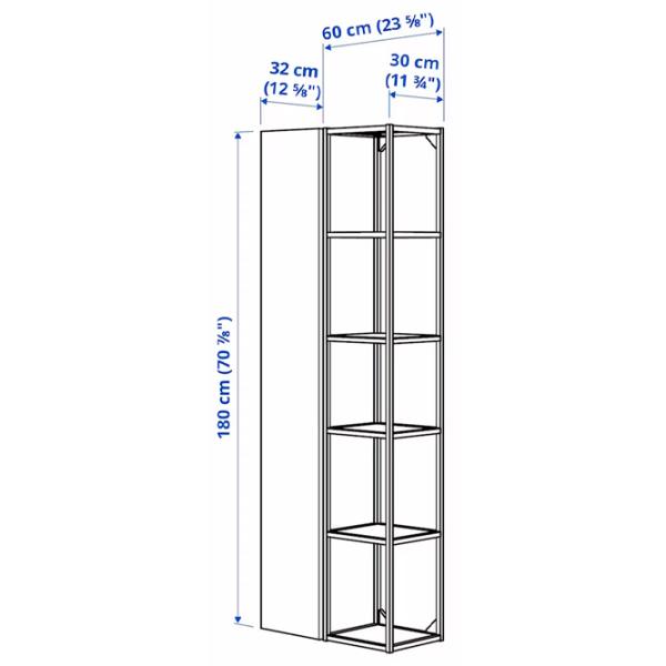 Шкаф пенал Ikea Enhet Напольная / ДСП / Белый - Дуб photo 4 Шкаф пенал Ikea Enhet Напольная / ДСП / Белый - Дуб photo 4