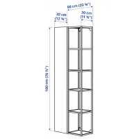 Шкаф пенал Ikea Enhet Напольная / ДСП / Белый - Дуб photo 4