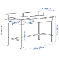 Masă de birou Ikea Ridspo PAL/ Antracit photo 5