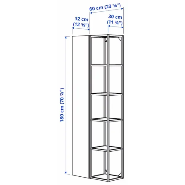 Шкаф пенал Ikea Enhet Напольная / ДСП / Белый photo 4 Шкаф пенал Ikea Enhet Напольная / ДСП / Белый photo 4