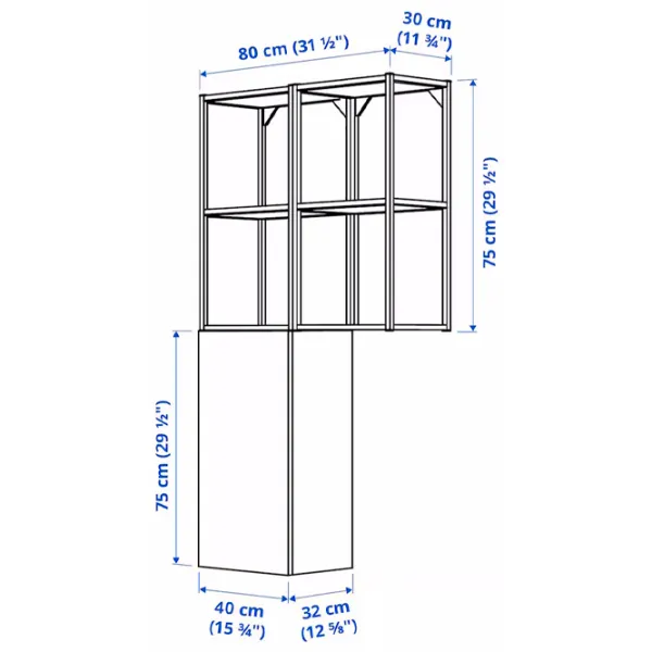 Шкаф пенал Ikea Enhet Настенная / ДСП / Белый - Дуб photo 4 Шкаф пенал Ikea Enhet Настенная / ДСП / Белый - Дуб photo 4