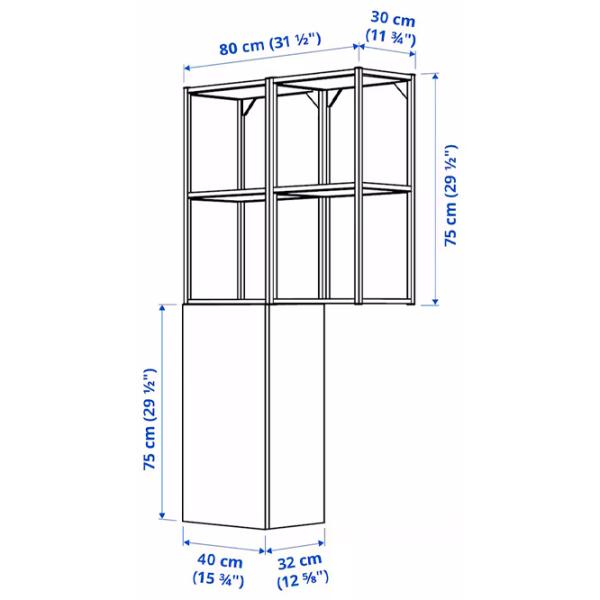 Шкаф пенал Ikea Enhet Настенная / ДСП / Белый - Дуб photo 4 Шкаф пенал Ikea Enhet Настенная / ДСП / Белый - Дуб photo 4