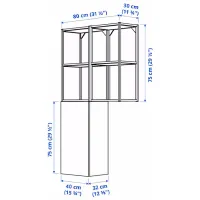Dulap penal Ikea Enhet Pe perete / DSP / Alb - Stejar photo 4