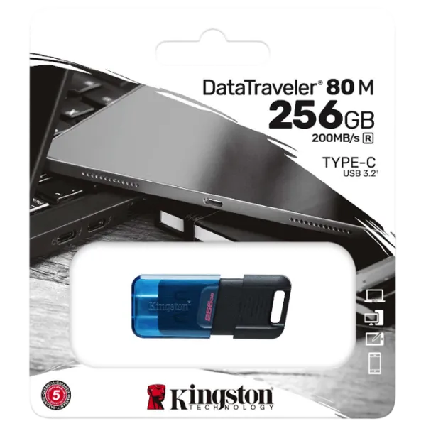 Kingston DataTraveler 80M 256 ГБ Синий photo 2
