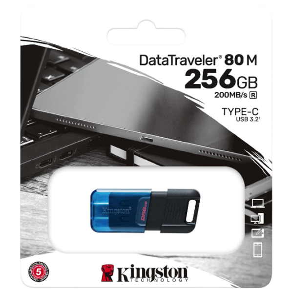 Kingston DataTraveler 80M 256 ГБ Синий photo 2
