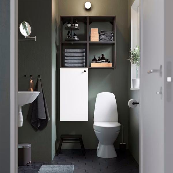 Шкаф пенал Ikea Enhet Настенная / ДСП / Белый - Антрацит photo 3 Шкаф пенал Ikea Enhet Настенная / ДСП / Белый - Антрацит photo 3