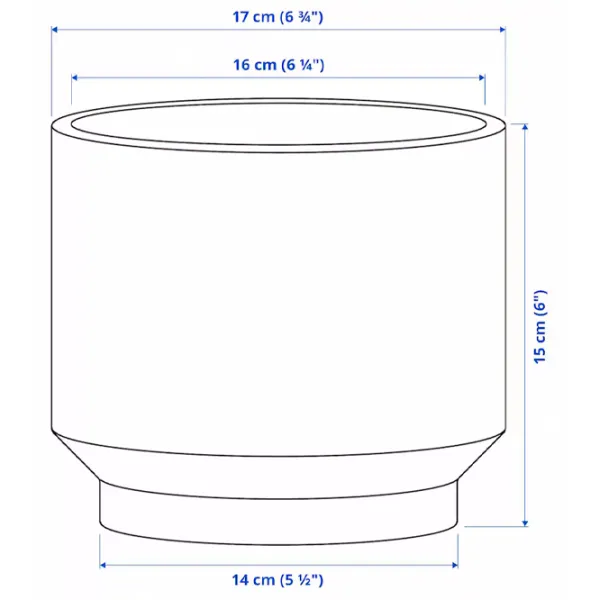 Ghiveci pentru flori Ikea Hasselbukett Beige / Ceramică / Pe pervaz photo 5