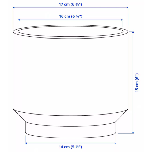 Ghiveci pentru flori Ikea Hasselbukett Beige / Ceramică / Pe pervaz photo 5