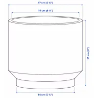 Ghiveci pentru flori Ikea Hasselbukett Beige / Ceramică / Pe pervaz photo 5