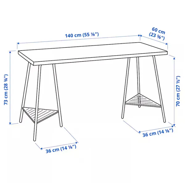 Masă de birou Ikea Mittcirkel/Tillslag PAL/ Stejar Sonoma photo 7