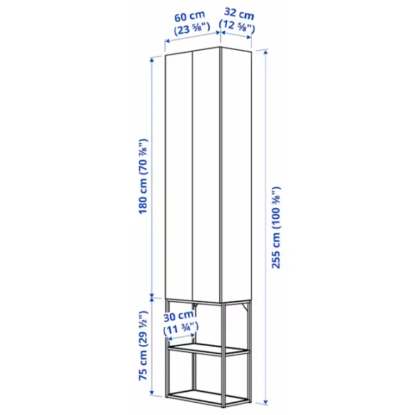 Dulap penal Ikea Enhet Pe perete / DSP / White - Anthracite photo 2 Dulap penal Ikea Enhet Pe perete / DSP / White - Anthracite photo 2