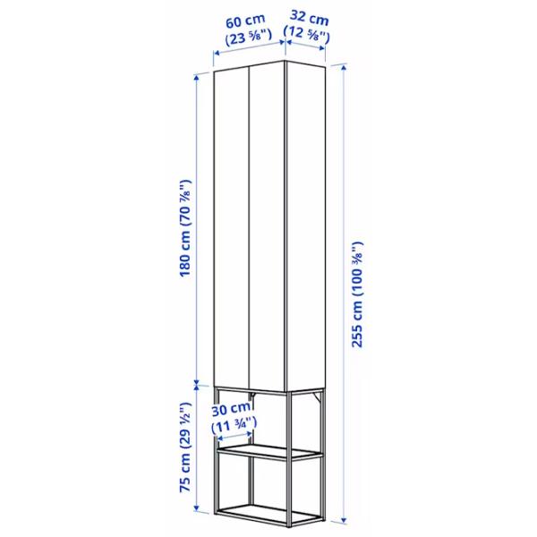 Dulap penal Ikea Enhet Pe perete / DSP / White - Anthracite photo 2 Dulap penal Ikea Enhet Pe perete / DSP / White - Anthracite photo 2