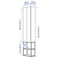 Dulap penal Ikea Enhet Pe perete / DSP / White - Anthracite photo 2