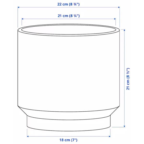 Ghiveci pentru flori Ikea Honungspalm Beige / Ceramică / Pe pervaz photo 4