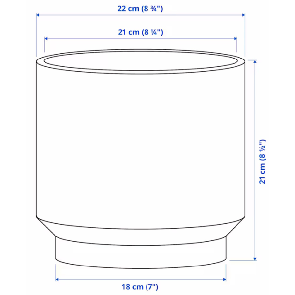Ghiveci pentru flori Ikea Honungspalm Beige / Ceramică / Pe pervaz photo 4
