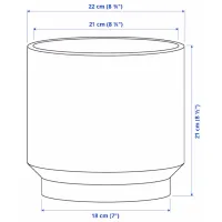 Ghiveci pentru flori Ikea Honungspalm Beige / Ceramică / Pe pervaz photo 4