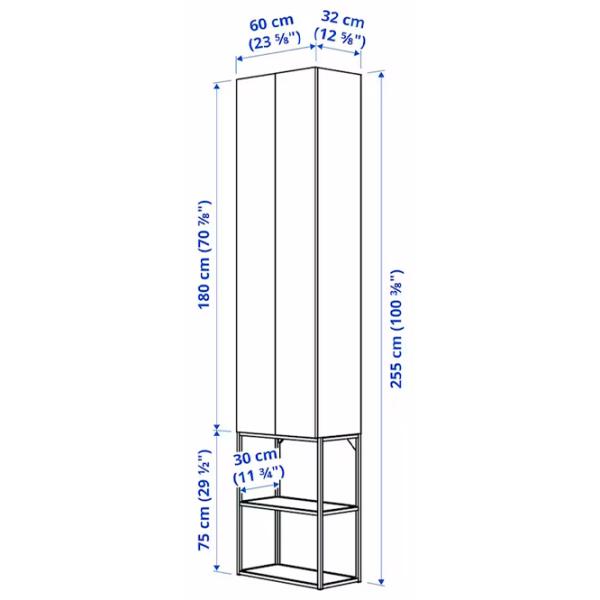 Шкаф пенал Ikea Enhet Настенная / ДСП / Белый - серый photo 4 Шкаф пенал Ikea Enhet Настенная / ДСП / Белый - серый photo 4
