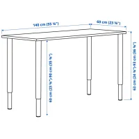 Masă de birou Ikea Mittcirkel/Olov PAL/ Stejar Sonoma photo 5