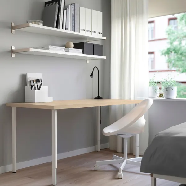 Masă de birou Ikea Mittcirkel/Olov PAL/ Stejar Sonoma photo 6