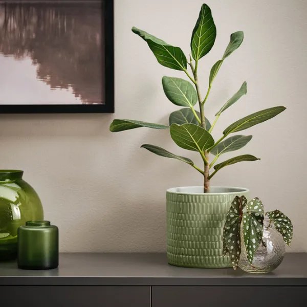 Горшок для цветов Ikea Chiafron Зеленый / Керамика / На подоконник photo 3