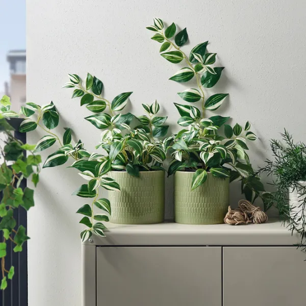 Горшок для цветов Ikea Chiafron Зеленый / Керамика / На подоконник photo 4