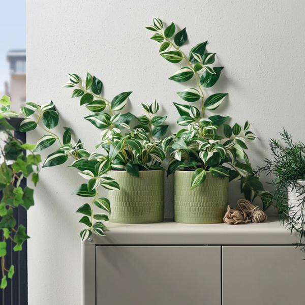 Горшок для цветов Ikea Chiafron Зеленый / Керамика / На подоконник photo 4