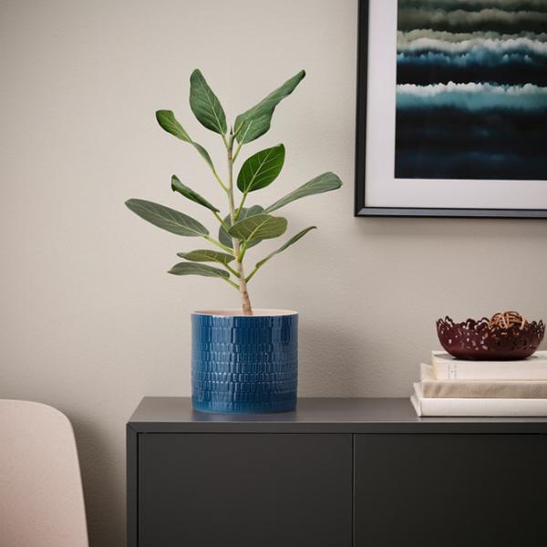 Горшок для цветов Ikea Chiafron Синий / Керамика / На подоконник photo 3
