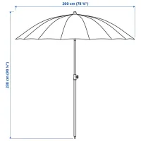 Umbrelă de grădină Ikea Samso Beige photo 6