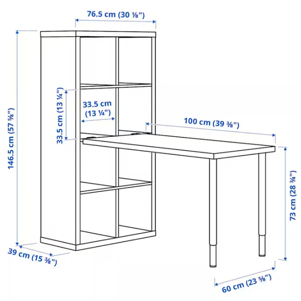 Офисный стол Ikea Kallax/Linnmon ДСП/ Дуб Сонома photo 5