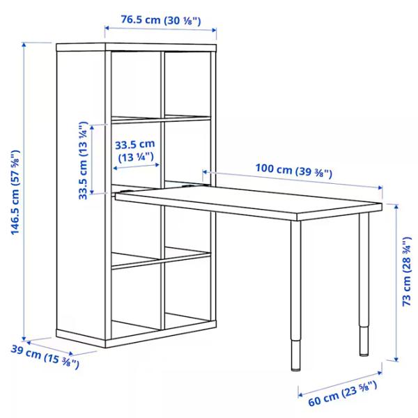 Офисный стол Ikea Kallax/Linnmon ДСП/ Дуб Сонома photo 5