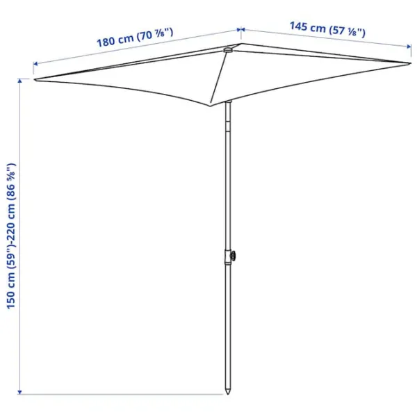 Зонт садовый Ikea Tveto White Бежевый photo 7