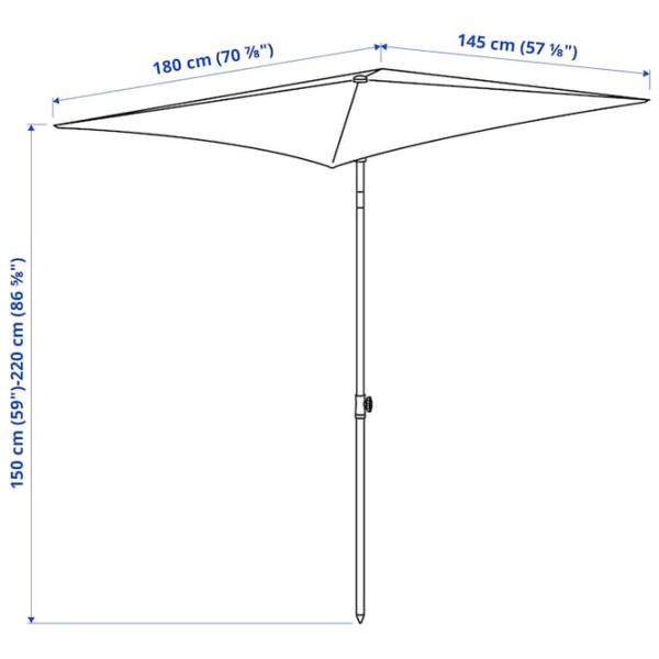 Зонт садовый Ikea Tveto White Бежевый photo 7