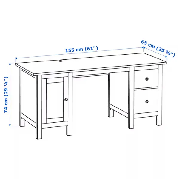 Masă de birou Ikea Hemnes PAL/ Stejar Sonoma photo 8