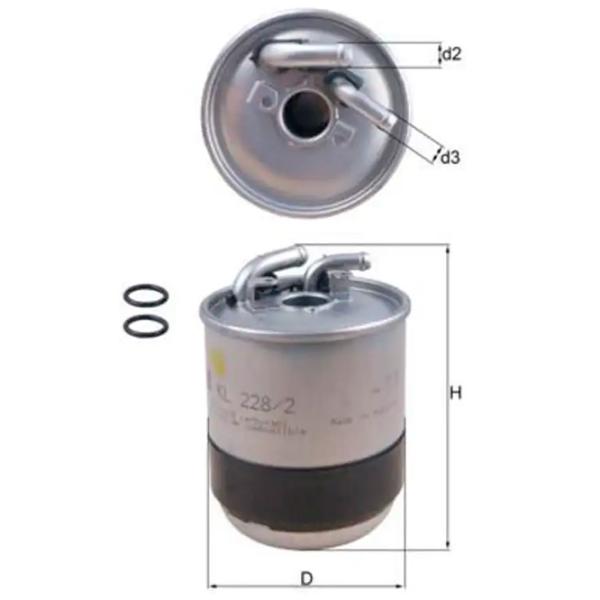 Filtru combustibil Mahle KL 228/2D 10 mm photo 5 Filtru combustibil Mahle KL 228/2D 10 mm photo 5