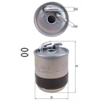 Filtru combustibil Mahle KL 228/2D 10 mm photo 5