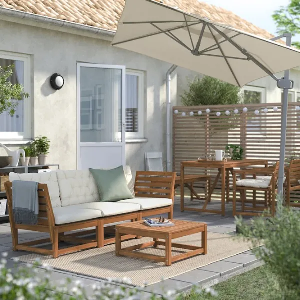 Umbrelă de grădină Ikea Svalon Beige Light Gray photo 4