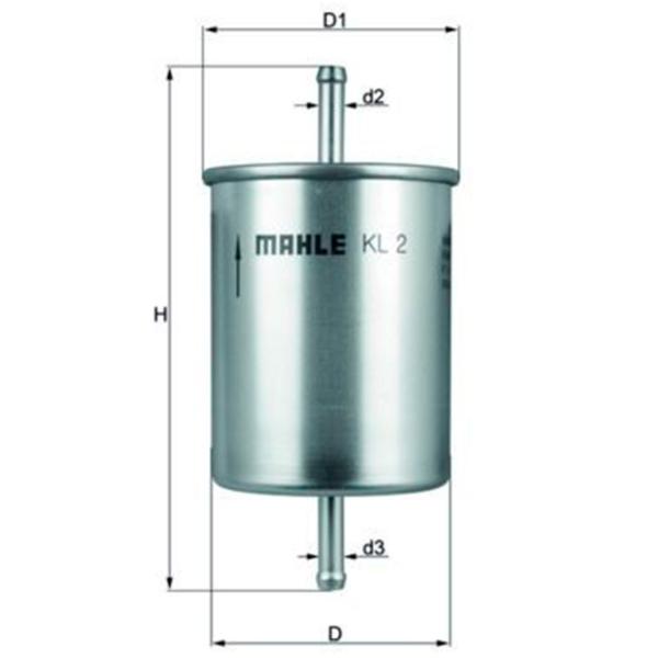 Filtru combustibil Mahle KL 2 75 mm photo 4