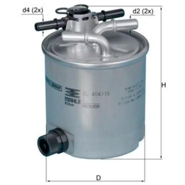 Filtru combustibil Mahle KL 404/16 93 mm photo 5
