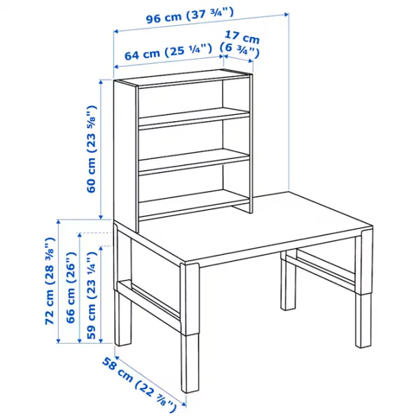 Masă de birou Ikea Pahl MDF/ White photo 5