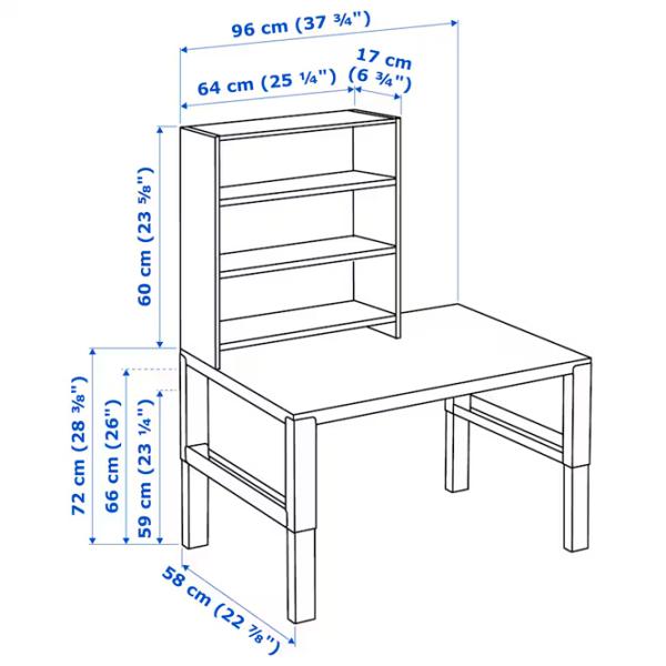 Masă de birou Ikea Pahl MDF/ White photo 5