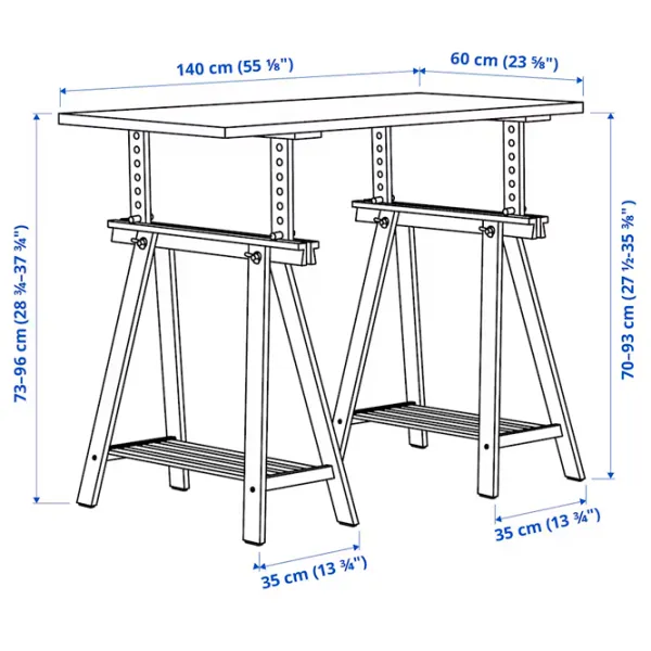 Masă de birou Ikea Lagkapten/Mittback PAL/ Anthracite photo 8