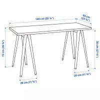 Офисный стол Ikea Lagkapten/Narspel ДСП/ Антрацит photo 8